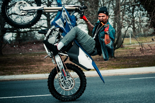 Wheelie on a Yamaha YZ 125